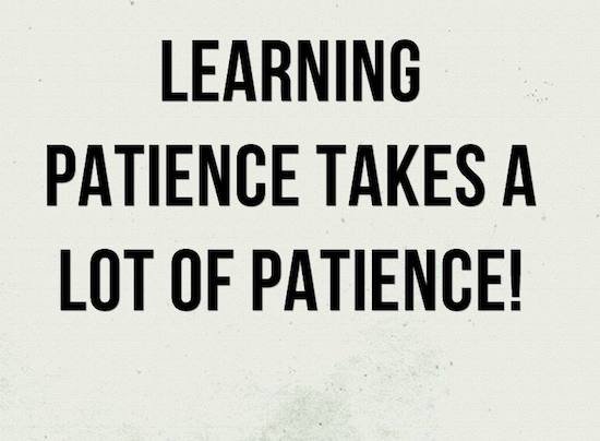 Patience Facilitates Growth and Learning